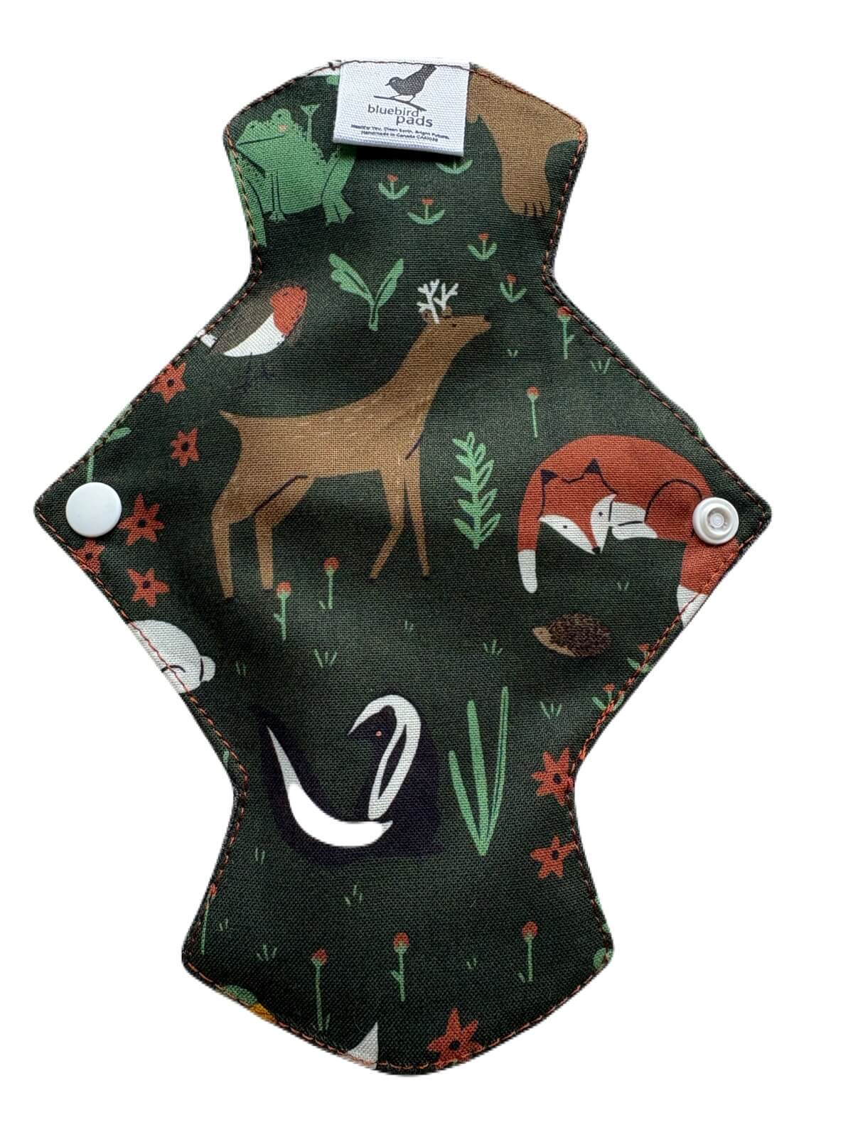Woodland Creatures Short Size Organic Cloth Pad