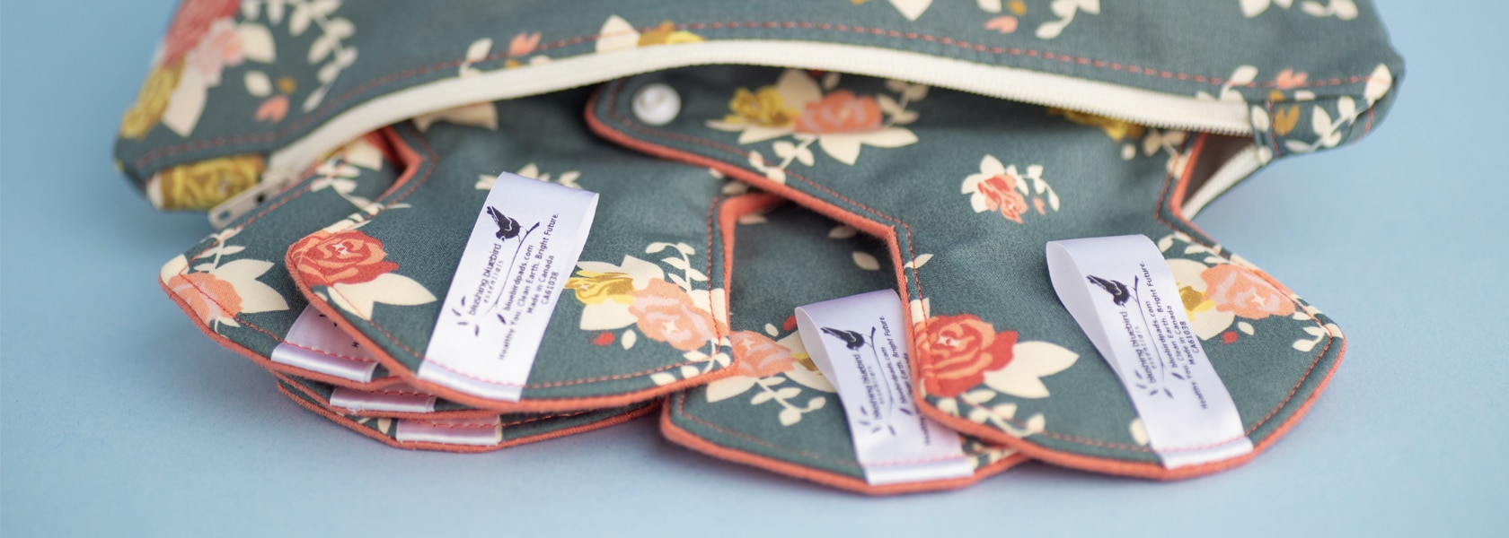 Blushing Bluebird Essentials Organic Cloth Pads and Liners